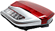 Driver Side, Inner Tail Light, with Bulb, Halogen, Clear and Red Lens, CAPA CERTIFIED