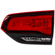 Passenger Side, Inner Tail Light, with Bulb, Halogen, Clear and Red Lens