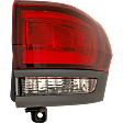 Passenger Side, Outer Tail Light, with Bulb, Halogen, Clear Lens, CAPA CERTIFIED