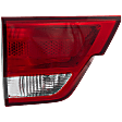 Driver Side, Inner Tail Light, with Bulb, Halogen, Clear and Red Lens