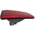 Driver Side, Inner Tail Light, with Bulb, Halogen, Clear and Red Lens