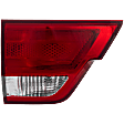 Driver Side, Inner Tail Light, with Bulb, Halogen, Clear and Red Lens