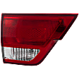 Driver Side, Inner Tail Light, with Bulb, Halogen, Clear and Red Lens