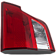 Driver Side, Inner Tail Light, with Bulb, Halogen, Clear and Red Lens