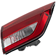 Driver Side, Inner Tail Light, with Bulb, Halogen, Clear and Red Lens