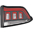 Passenger Side, Inner Tail Light, with Bulb, Halogen, Clear and Red Lens, CAPA CERTIFIED