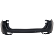 Rear, Upper Primed Bumper Cover, without Mounting Bracket(s), For Models with Park Assist System and without Blind Spot Sensor
