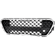 2020-2022 Kia Soul - Front Bumper Grille, Chrome Shell with Gray Insert, CAPA CERTIFIED