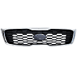 Grille Chrome Shell with Painted Gray Insert