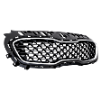 Grille Painted Black Shell with Chrome Insert