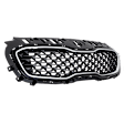 Grille Painted Black Shell with Chrome Insert CAPA Certified