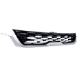 Grille Cover Textured Dark Gray Shell with Chrome Insert CAPA Certified