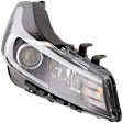 Passenger Side Headlight, with Bulb, Halogen, Clear Lens, CAPA Certified