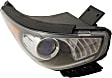 Passenger Side Headlight, with Bulb, Halogen, Clear Lens, 4 Cyl., 1.6L Engine
