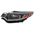 2018 Kia Optima - Driver Side Halogen Headlight, With bulb(s), USA Built Vehicle, OE Replacement