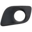 Front, Driver Side Fog Light Cover, Black