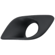 Front, Driver Side Fog Light Cover, Black