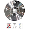 Front, Driver or Passenger Side Wheel Hub, Without Bearing, 5 x 4.5 in. Bolt Pattern, 6 Cyl., 3.5L Engine