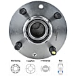 Rear, Driver or Passenger Side Wheel Hub, With Bearing, 4 x 3.94 in. Bolt Pattern, 4 Cyl., 1.8L Engine