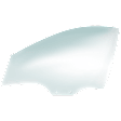2006-2011 Kia Rio - Front, Driver Side Door Glass, Green Tint, FD22826GTN