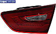 Passenger Side, Inner Tail Light, with Bulb, LED, Clear and Red Lens, Except Hybrid Model, Production Date From October 3 2013, CAPA CERTIFIED