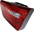 Passenger Side, Inner Tail Light, with Bulb, LED, Clear and Red Lens, Except Hybrid Model, Production Date From October 3 2013, CAPA CERTIFIED