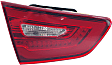 Driver Side, Inner Tail Light, with Bulb, LED, Clear and Red Lens, Except Hybrid Model, Production Date From October 3 2013, CAPA CERTIFIED