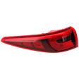 Driver Side, Outer Tail Light, with Bulb, Halogen, Red Lens