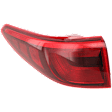 Driver Side, Outer Tail Light, with Bulb, Halogen, Red Lens
