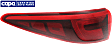 2017-2019 Kia Sportage - Driver Side, Outer Tail Light, with Bulb, Halogen, Red Lens, CAPA CERTIFIED