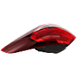 Passenger Side, Outer Tail Light, with Bulb, Halogen, Clear and Red Lens, 4 Cyl., 2.0L Engine
