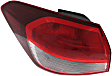 2017-2018 Kia Forte - Driver Side, Outer Tail Light, with Bulb, Halogen, Clear and Red Lens, 4 Cyl., 2.0L Engine