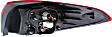 2017-2018 Kia Forte - Driver Side, Outer Tail Light, with Bulb, Halogen, Clear and Red Lens, 4 Cyl., 2.0L Engine