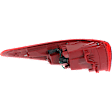 Passenger Side, Outer Tail Light, with Bulb, LED, Red Lens