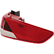 Passenger Side, Outer Tail Light, with Bulb, Halogen, Clear and Red Lens