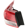 Driver Side, Outer Tail Light, with Bulb, Halogen, Clear and Red Lens