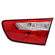 Passenger Side, Inner Tail Light, with Bulb, Halogen, Red Lens
