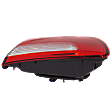 Passenger Side, Inner Tail Light, with Bulb, Halogen, Red Lens