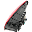 Driver Side, Inner Tail Light, with Bulb, Halogen, Red Lens