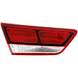 Driver Side, Inner Tail Light, with Bulb, Halogen, Clear and Red Lens