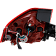 Passenger Side, Outer Tail Light, with Bulb, Halogen, Mounts On Body, CAPA CERTIFIED