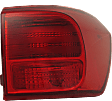 Passenger Side, Outer Tail Light, with Bulb, Halogen, Red Lens, 6 Cyl., 3.3L Engine