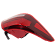 Driver Side, Outer Tail Light, with Bulb, Halogen, Clear and Red Lens