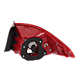 Driver Side, Outer Tail Light, with Bulb, Halogen, Clear and Red Lens