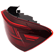 Passenger Side, Outer Tail Light, with Bulb, LED, Red Lens