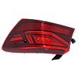 Passenger Side, Outer Tail Light, with Bulb, LED, Red Lens