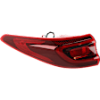 Driver Side, Outer Tail Light, with Bulb(s), Halogen, Mounts On Body, CAPA CERTIFIED