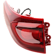 Driver Side, Outer Tail Light, with Bulb(s), Halogen, Mounts On Body, CAPA CERTIFIED