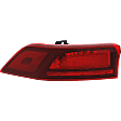 Driver Side, Outer Tail Light, with Bulb, Halogen, Red Lens, CAPA CERTIFIED