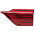 Passenger Side, Inner Tail Light, with Bulb, LED, Mounts On Luggage Lid, CAPA CERTIFIED